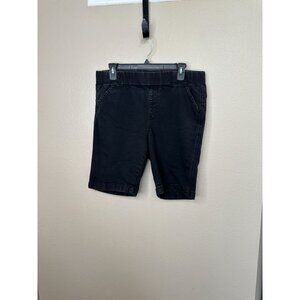 H&H By Harmony & Havoc Womens Black Shorts 14 pull on elastic cottton long